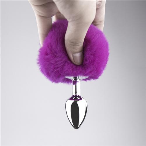 Rabbit Tail Butt Plug_ Light Purple&Pink