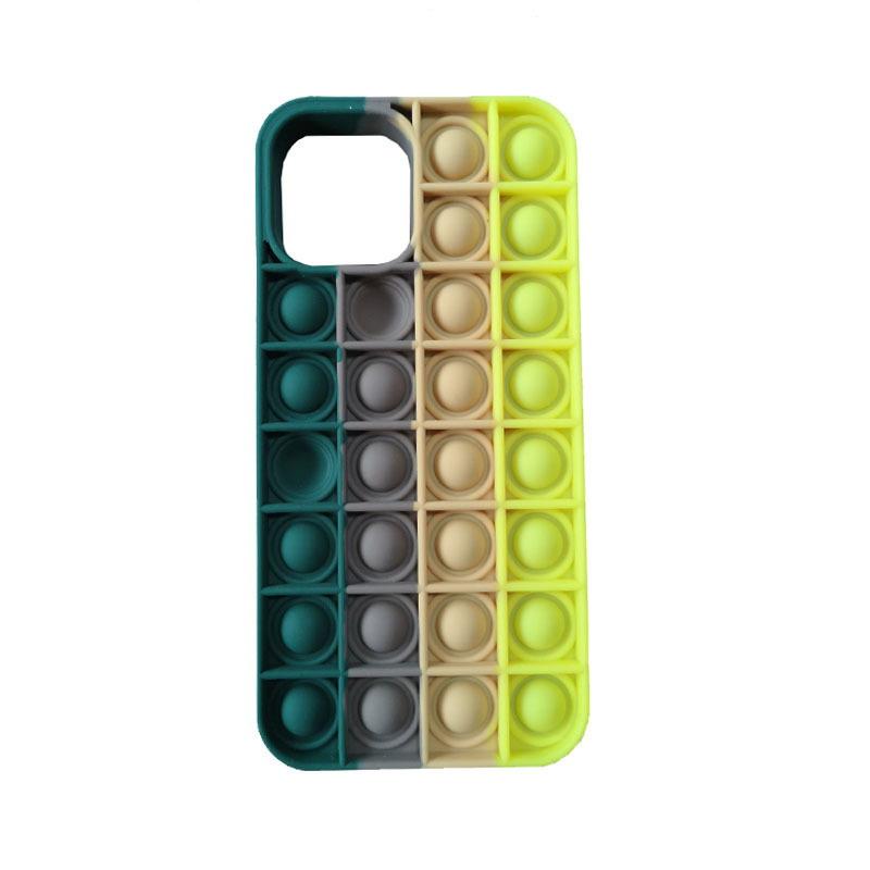 Push Pop Phone Case Bubble Sensory Toy Rainbow Soft Case for iPhone 12