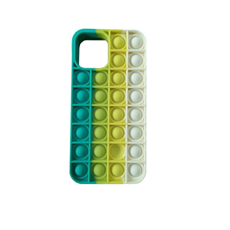 Push Pop Phone Case Bubble Sensory Toy Rainbow Soft Case for iPhone 12